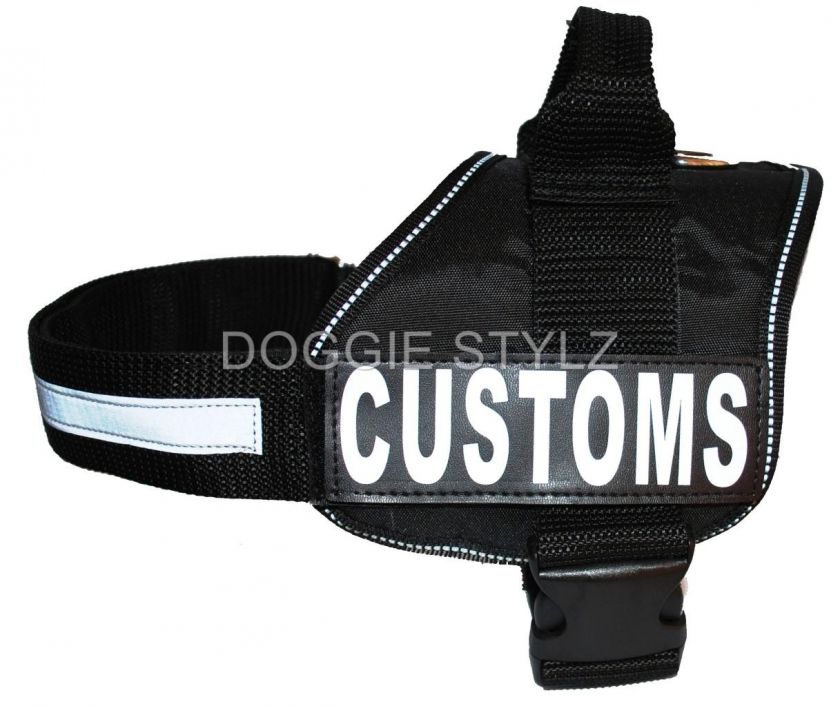 Dog Harness POLICE K9 reflective patches Professional  