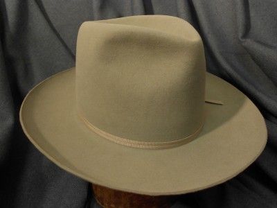 Vtg. RESISTOL Western Cowboy Hat ~ 3x Beaver ~ SHERIFF Gray Size 7 1/8 