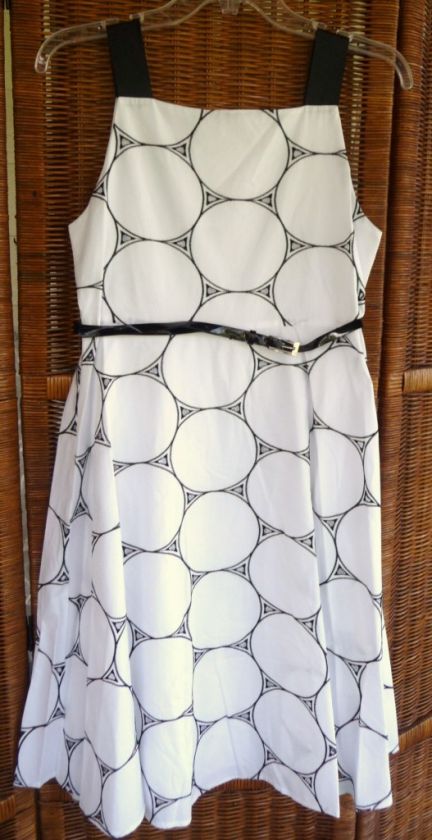 Girls Plus Size Embroidered Black White Sundress NWT  