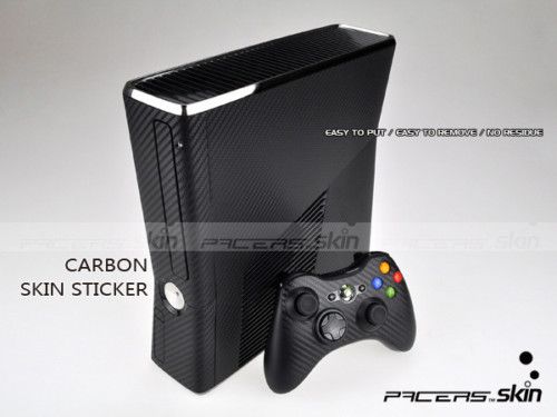 Carbon fiber XBOX360 Valhalla slim vinyl wrap skin X059  