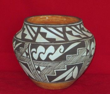 Large Vintage ACOMA Bowl Pot Native American Pueblo  