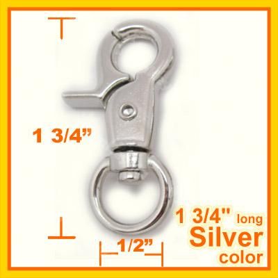 pcs TRIGGER HARDWARE SWIVEL CLIPS SNAP METAL Clasp Silver CA016