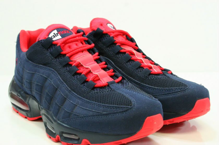   authentic all the time 609048 400 nike air max 95 obsidian white red