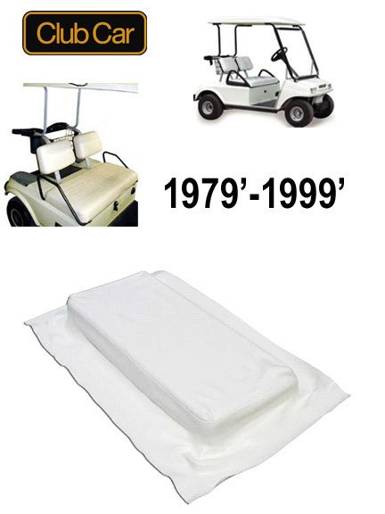 Club Car DS Golf Cart 1979 1999 WHITE Seat BOTTOM Cover 1015627 (Free 