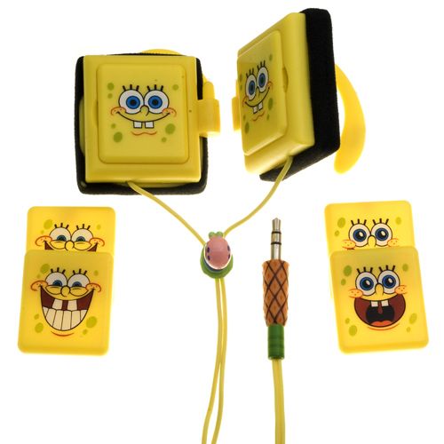 Spongebob Wrap Around Ear Earbud Headphones SBF10169  