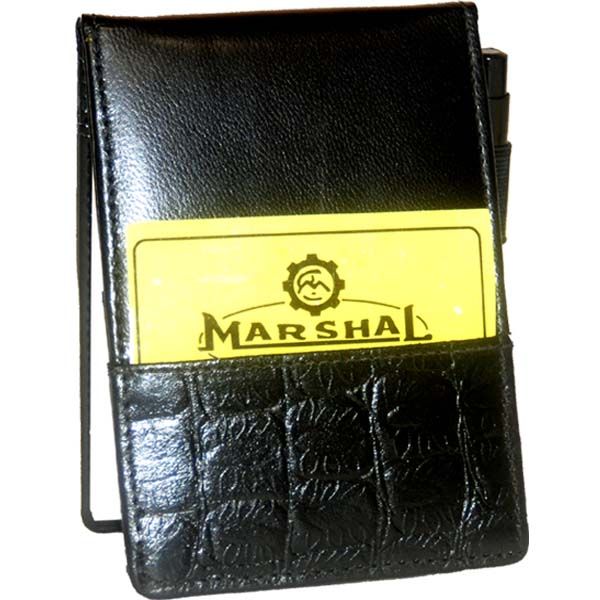 100% Leather Note and Pen Holder Black #597GL 803698927259  