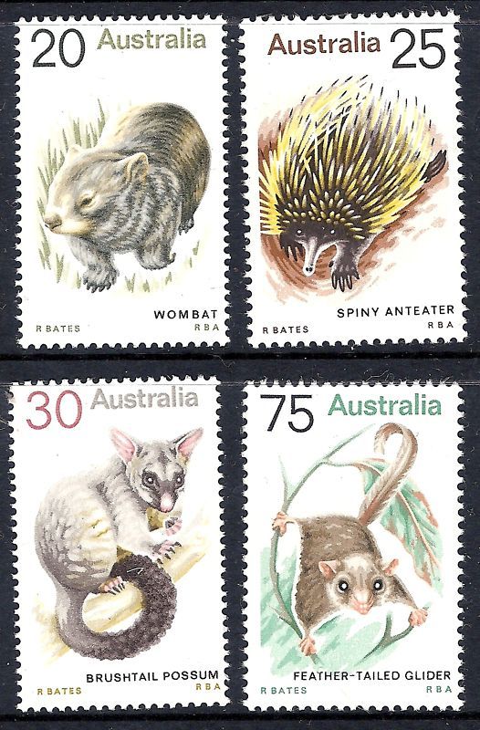 1974 Australia Wombat Possum Spiny Anteater Glider MNH  