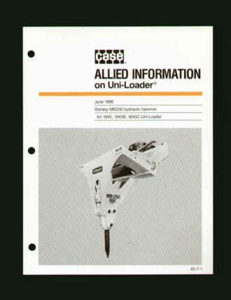 Case MB250 Hydraulic Hammer Brochure 1845 1845B 1845C  