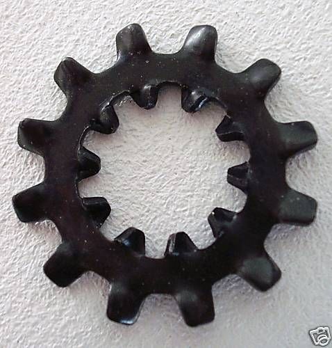 200 3/8 INTERNAL EXTERNAL TOOTH LOCK WASHER BLACK OXIDE  