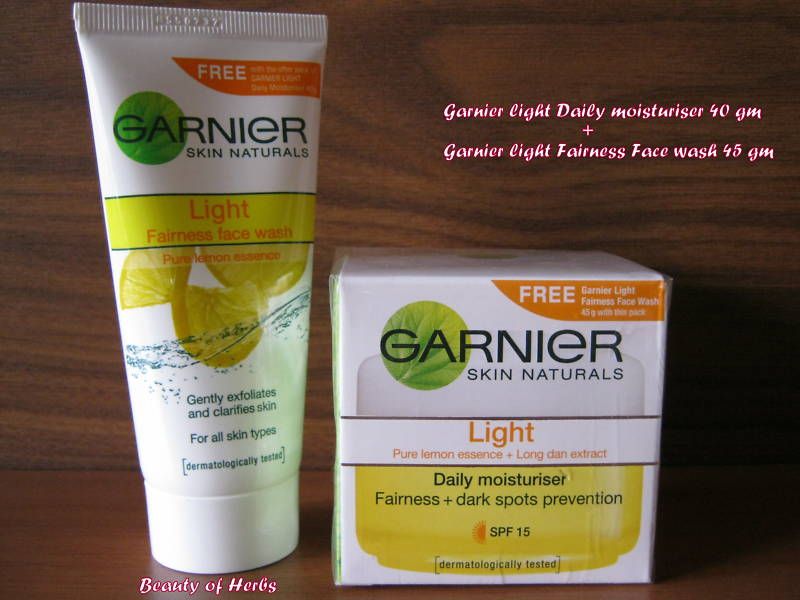 GARNIeR Light Fairness Face Wash + Moisturizer(45+40G)  