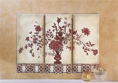 PC Canvas Floral Wall Hanging New  