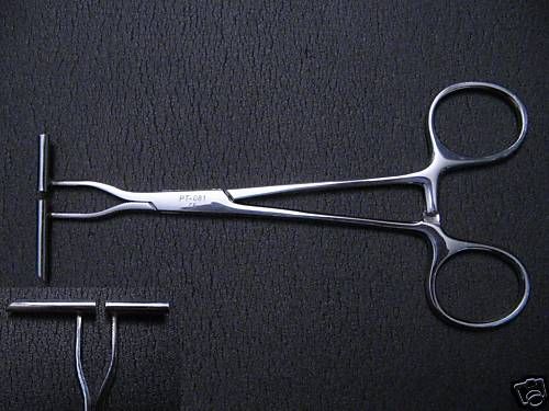 Straight Line Septum Forceps 6 inch steel piercing tool  