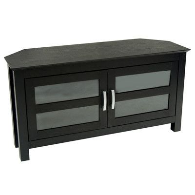 Trends 44 Wide Corner Media LCD TV Stand Black  