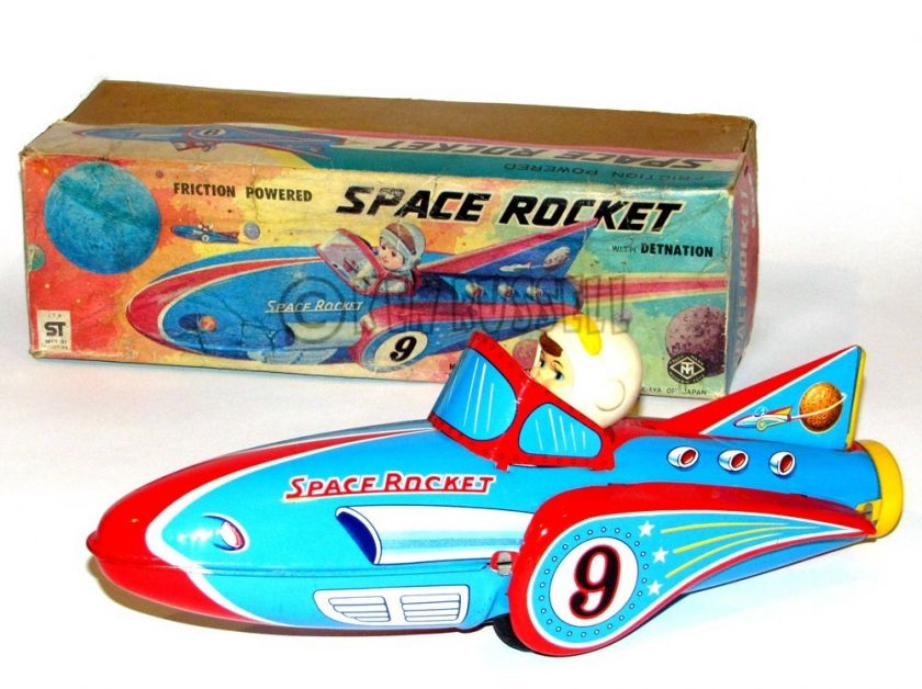 1971 VINTAGE MODERN TOYS FRICTION SPACE ROCKET JAPAN  