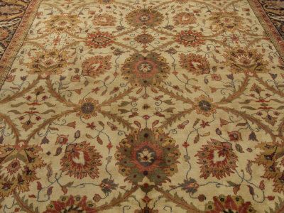 10x14 Beautiful Handmade Veggie Dye Wool Sultanabad Rug  