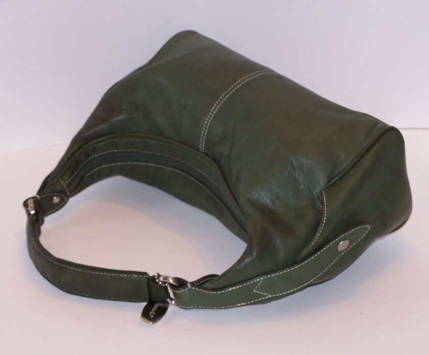 TIGNANELLO HOBO HANDBAG PURSE OLIVE GREEN LEATHER 40309  