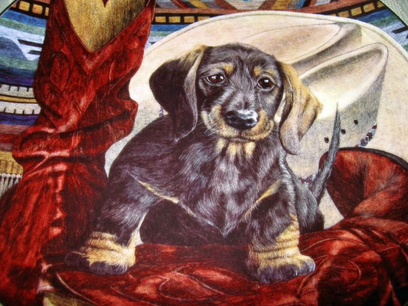 SALLY MAXWELL Dachshund LONESOME COWBOY Plate W/COA  