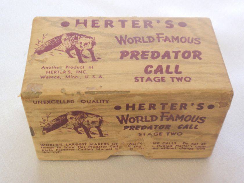 Herters World Famous Predator Call Red Stage Two BOX ONLY   FREE 