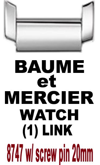 OEM BAUME et MERCIER SINGLE STEEL LINK for MODEL 8747 LADIES HAMPTON 