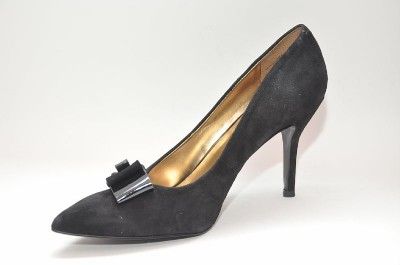  NINE WEST Francess Black Suede Classic Pump Women Shoes 9.5 M  