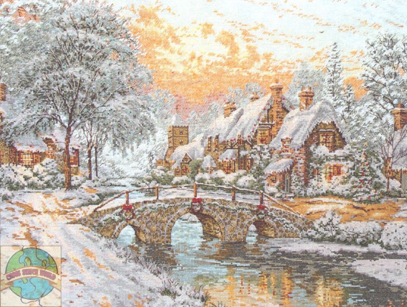 Cross Stitch Kit ~ UK Imported Kinkade Cobblestone Xmas  