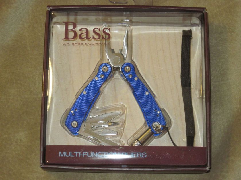 BASS MULTI FUNCTION PLIERS/POCKET TOOL BLUE  