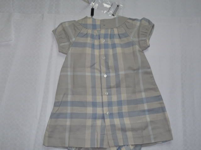   Burberry Girls Gorgeous Delany Mineral Blue Bloomers Dress 18 Months