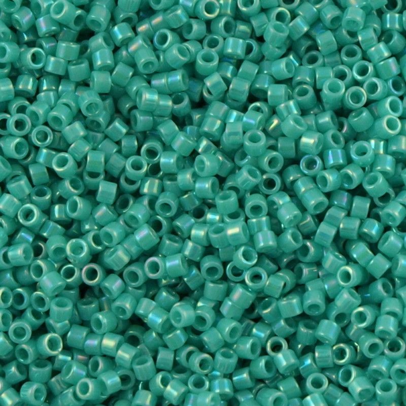 Miyuki Delica Seed Bead 11/0 Op. Turquoise AB 5g DB166  