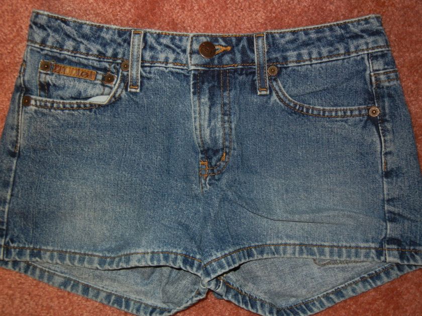 WOMENS/GIRLS BLUE JEAN SHORTS JR. SIZE 3 PRE OWNED LEI  