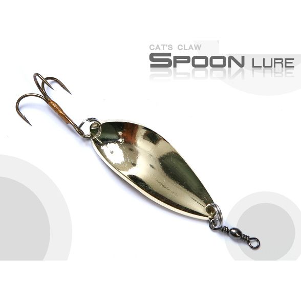 Fishing saltwater lure P line metal spoon 30g 3pcs gold  