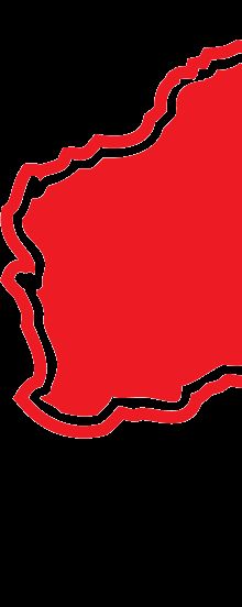 Red Australia Map Vinyl Decal Sticker   For Car or Bus  