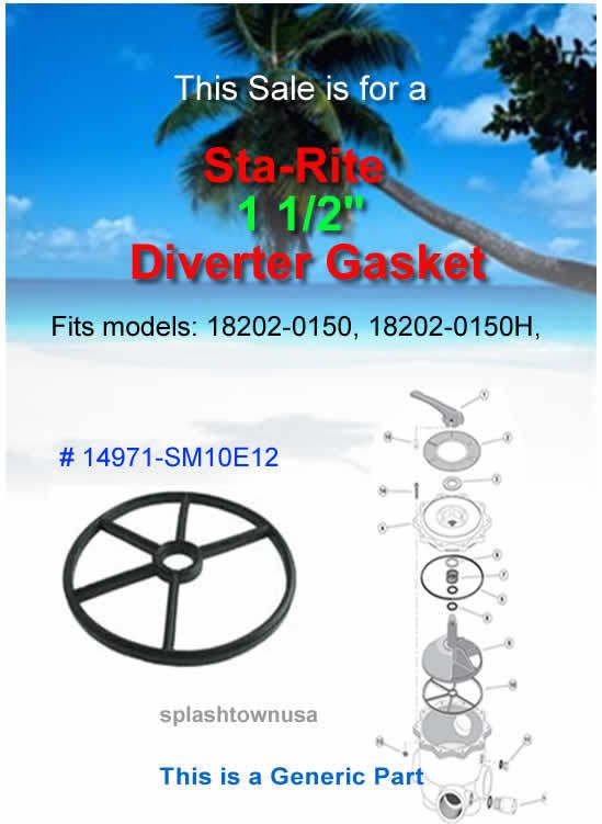 Sta Rite 1.5 Multiport Diverter Valve Gasket 14971 SM10E12  