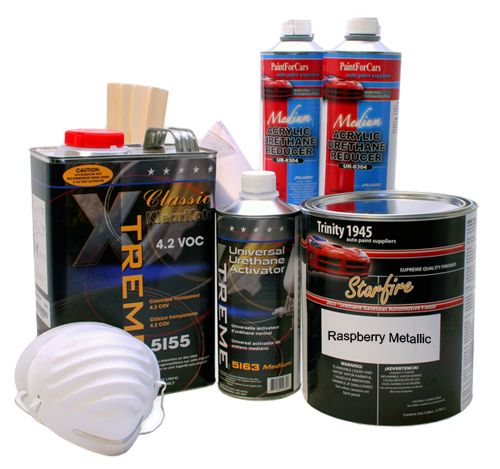 Raspberry Metallic Urethane Basecoat Clear coat Kit  