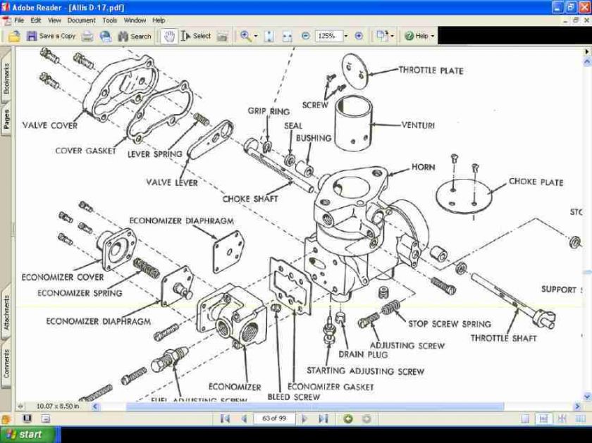 ALLIS CHALMERS D 17 D17 TRACTOR COMPLETE PARTS MANUALs  