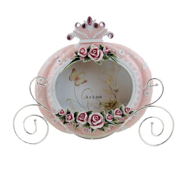 Pink Rose Cinderellas Pumpkin Coach Carriage Photo Picture Frame 