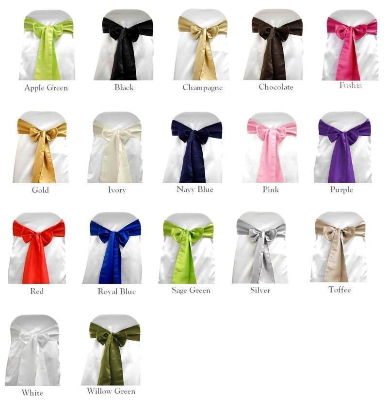 150 Lamour Satin Sashes Wedding  16 Colors Free Ship  