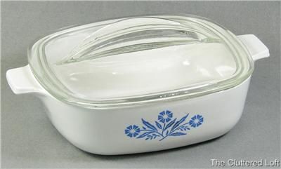 Corning Ware BLUE CORNFLOWER 1 Qt Casserole w Fin Lid  