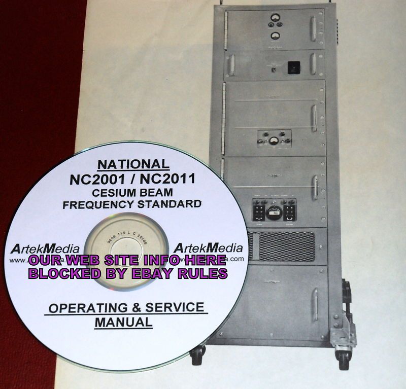 NATIONAL NC2001 NC2011 Cesium Beam Standard Manual  