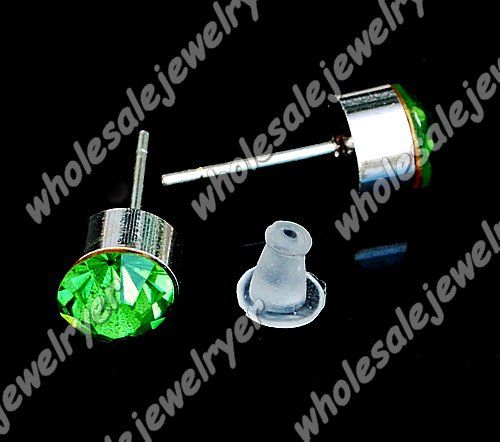 144pair mixcolor rhinestone 10*6mm Earring stud+display  