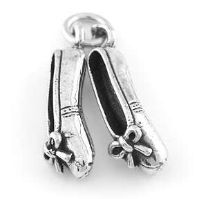 SILVER 925 BALLET SLIPPERS CHARM/PENDANT  