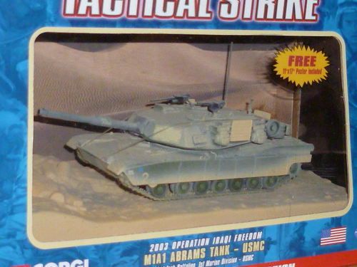   64 SCALE DIECAST CORGI US95123 TACTICAL STRIKE M1A1 ABRAMS TANK USMC