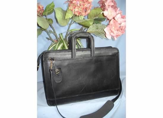 AUTHENTIC VINTAGE HARTMANN BLACK BELTING LEATHER PORTFOLIO BRIEFCASE 