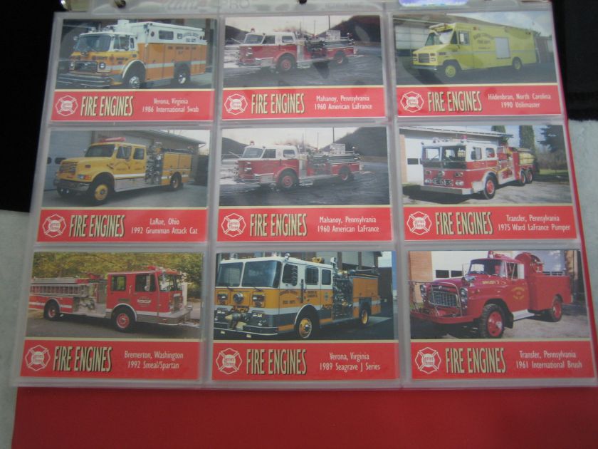 Fire Engines Series Three Complete Set W/ Binder 1994  