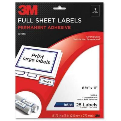3M Full Sheet Address Label   MMM3200L   2 Item Bundle  