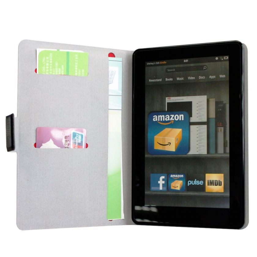 PANIMAGE 7 ANDROID TABLET PC BLACK LEATHER COVER CASE #1 ON  