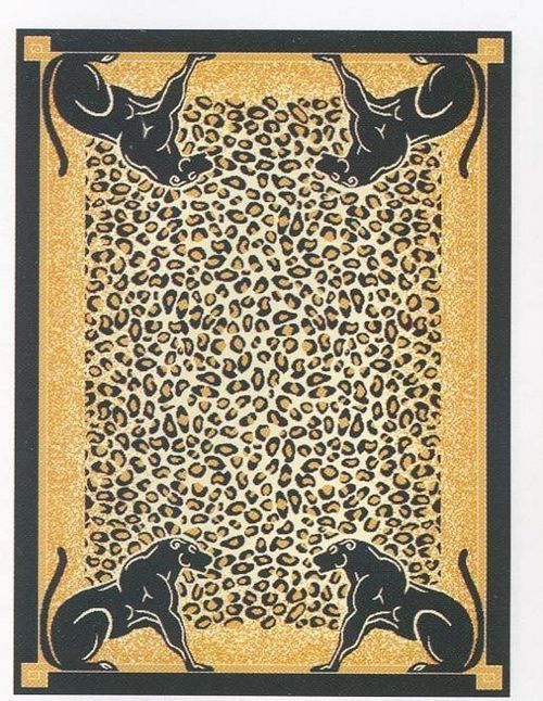 5X8 PANTHER COUGAR LEOPARD ANIMAL PRINT AREA RUG 555  