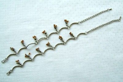 INDIAN FASHION ART jewelry BROWN BEAD work anklets  