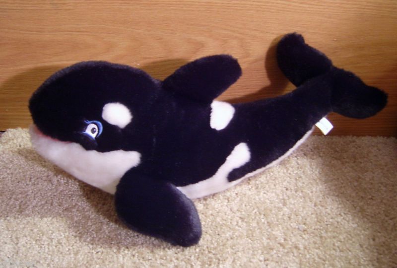 18 KILLER WHALE PLUSH TOY SOFT & CUTE *LN SEAWORLD  