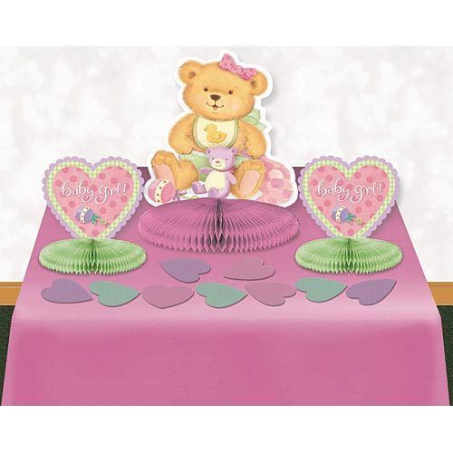 BABY SHOWER BABY GIRL BEAR CENTERPIECE PARTY SUPPLIES  