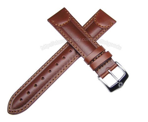 19mm 20mm Wenger Brown Leather Watch Band Strap  